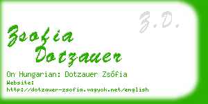 zsofia dotzauer business card